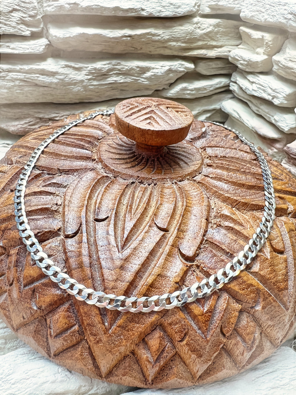 Massive Panzerkette aus 925er Sterling Silber – 45 cm | 5 mm