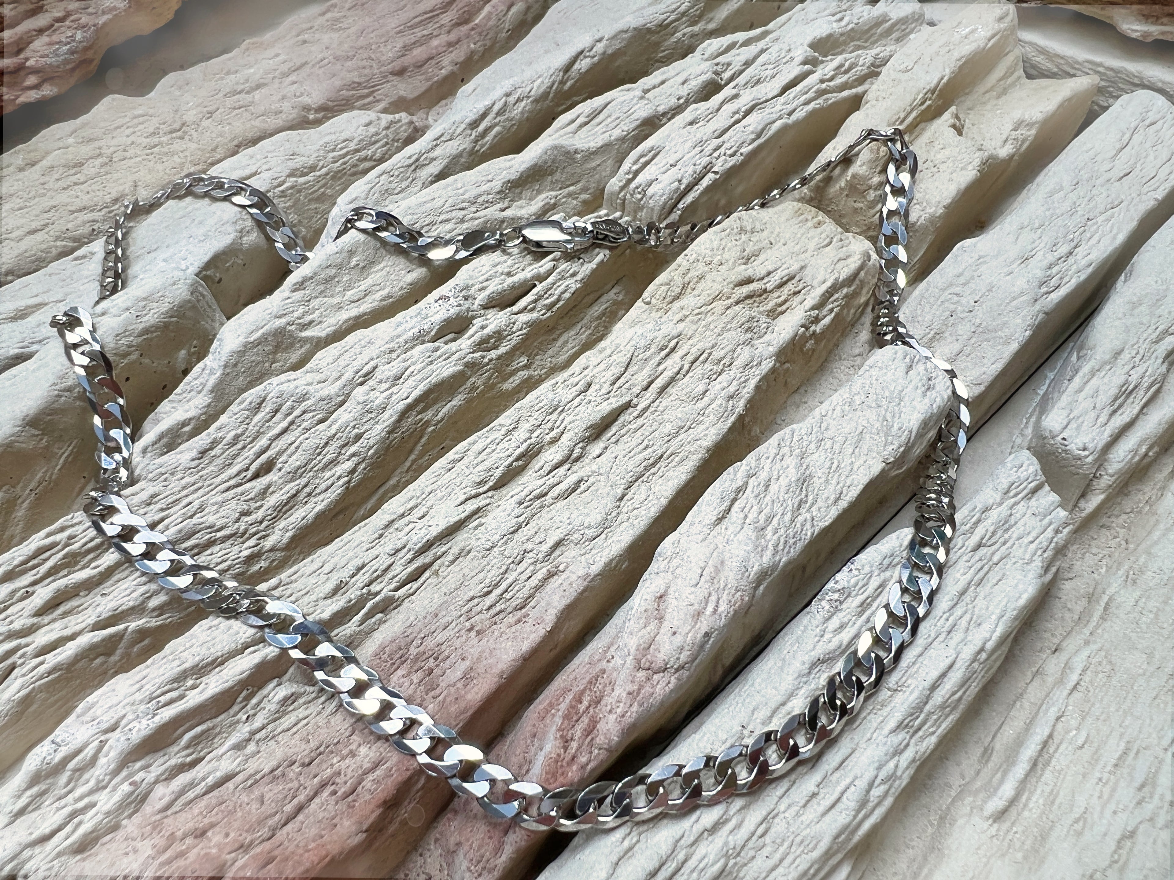 Massive Panzerkette aus 925er Sterling Silber – 45 cm | 5 mm