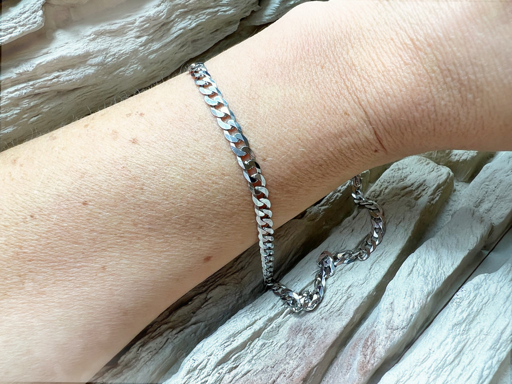 Massive Panzerkette aus 925er Sterling Silber – 45 cm | 5 mm