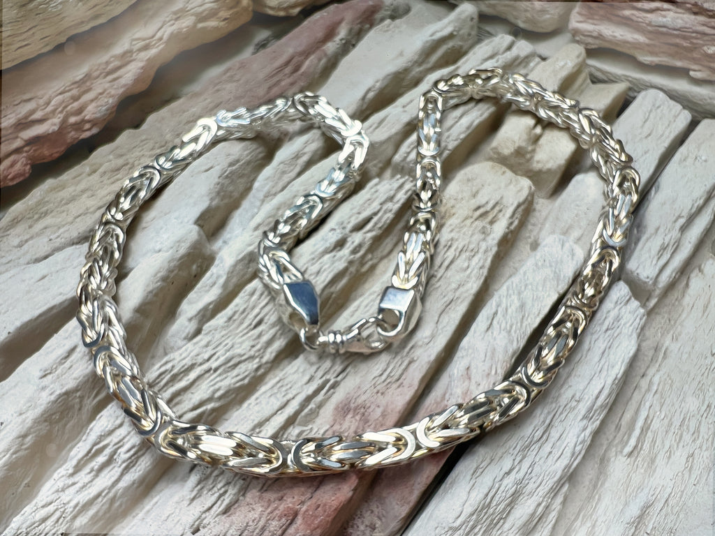 Massive Königskette aus 925er Sterling Silber – 45cm-70 cm | 3-8 mm