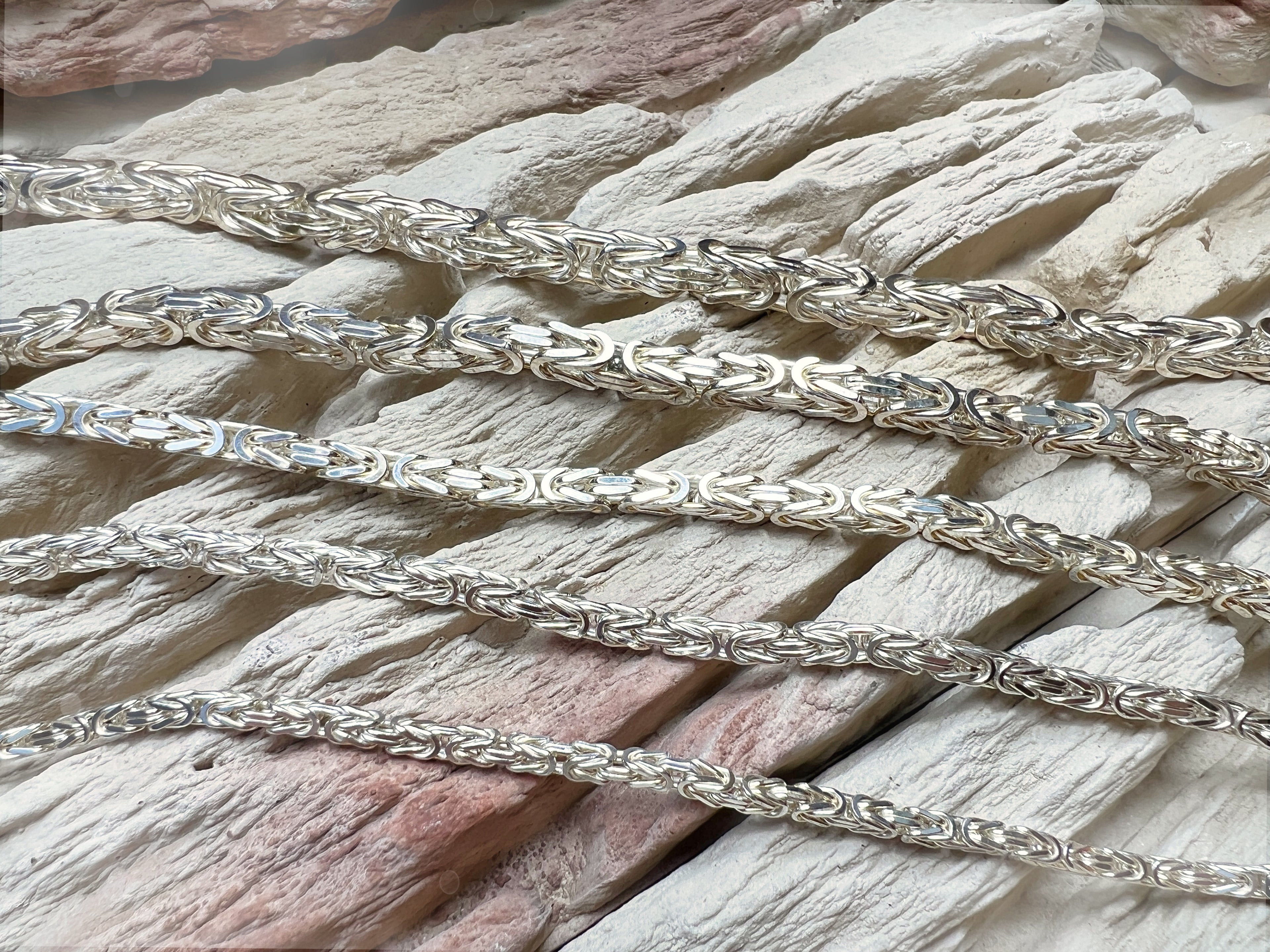 Massive Königskette aus 925er Sterling Silber – 45cm-70 cm | 3-8 mm