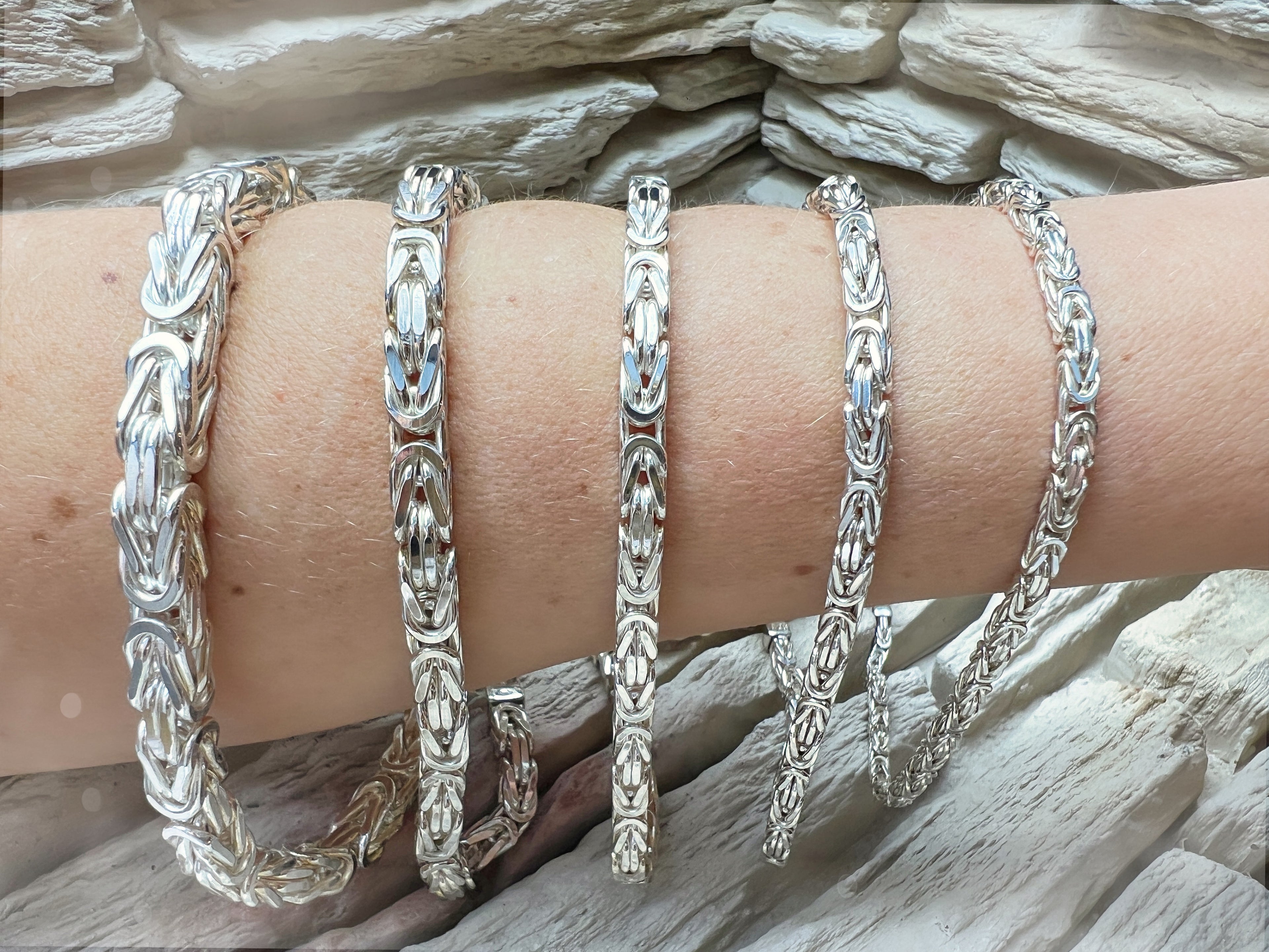 Massive Königskette aus 925er Sterling Silber – 45cm-70 cm | 3-8 mm