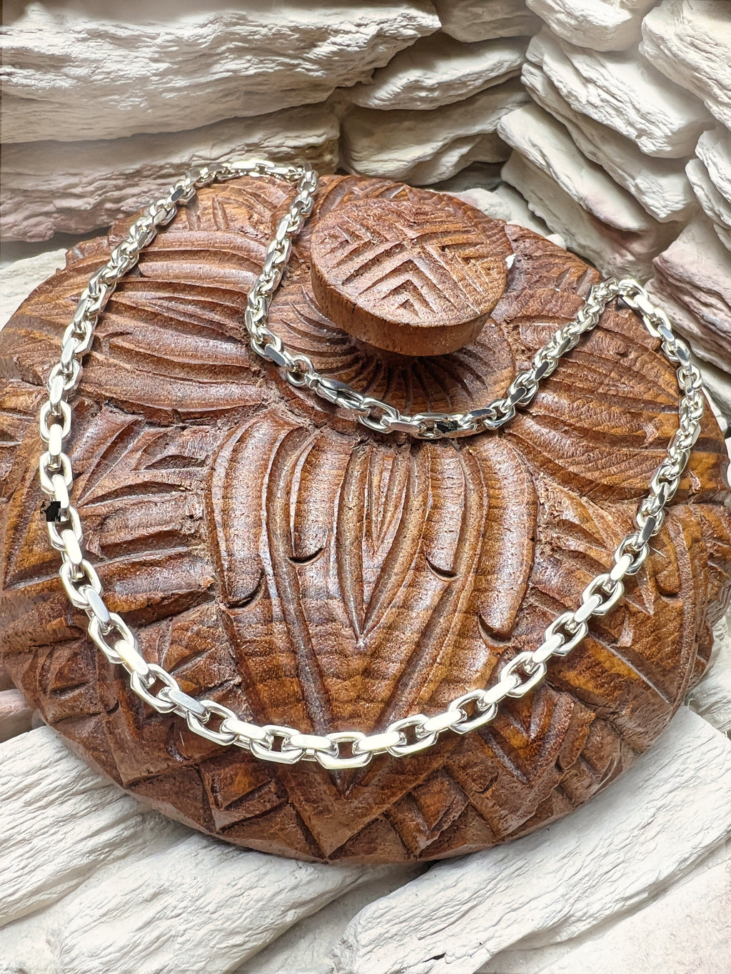 Massive Ankerkette aus 925er Sterling Silber – 60 cm | 5 mm / 60 Gramm