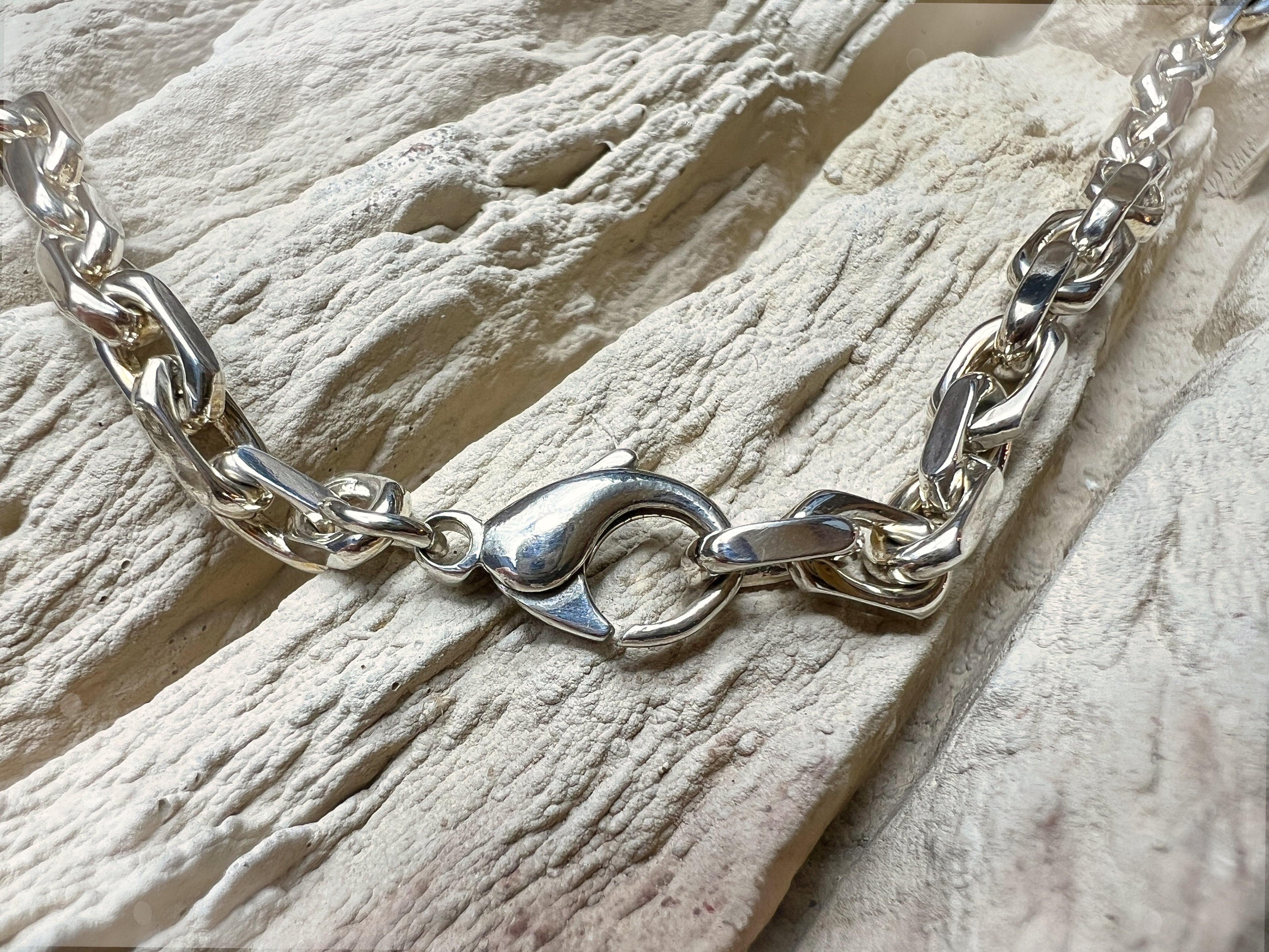 Massive Ankerkette aus 925er Sterling Silber – 60 cm | 5 mm / 60 Gramm