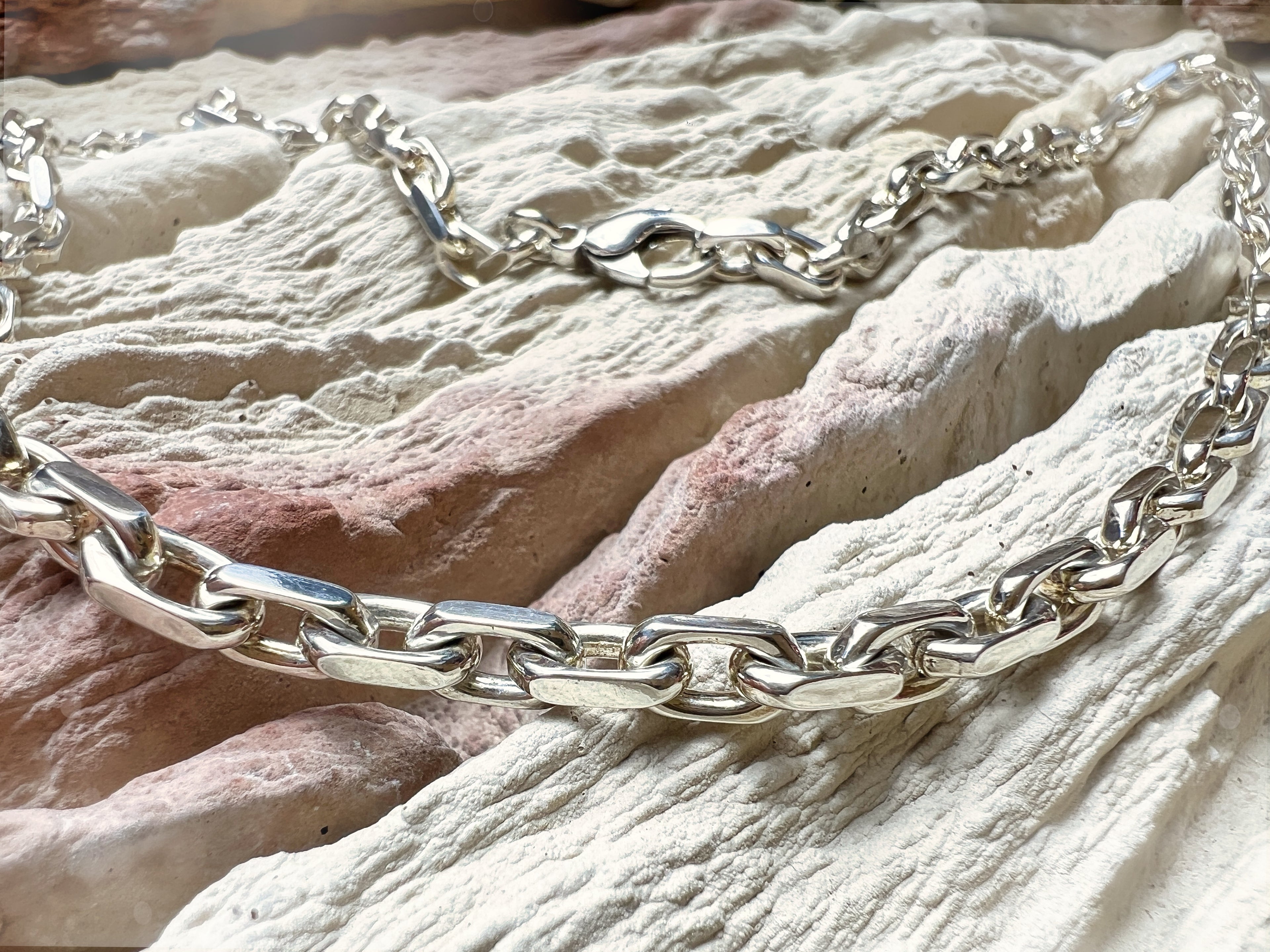 Massive Ankerkette aus 925er Sterling Silber – 60 cm | 5 mm / 60 Gramm