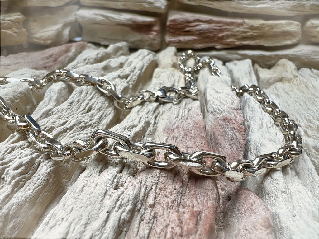 Massive Ankerkette aus 925er Sterling Silber – 60 cm | 5 mm / 60 Gramm