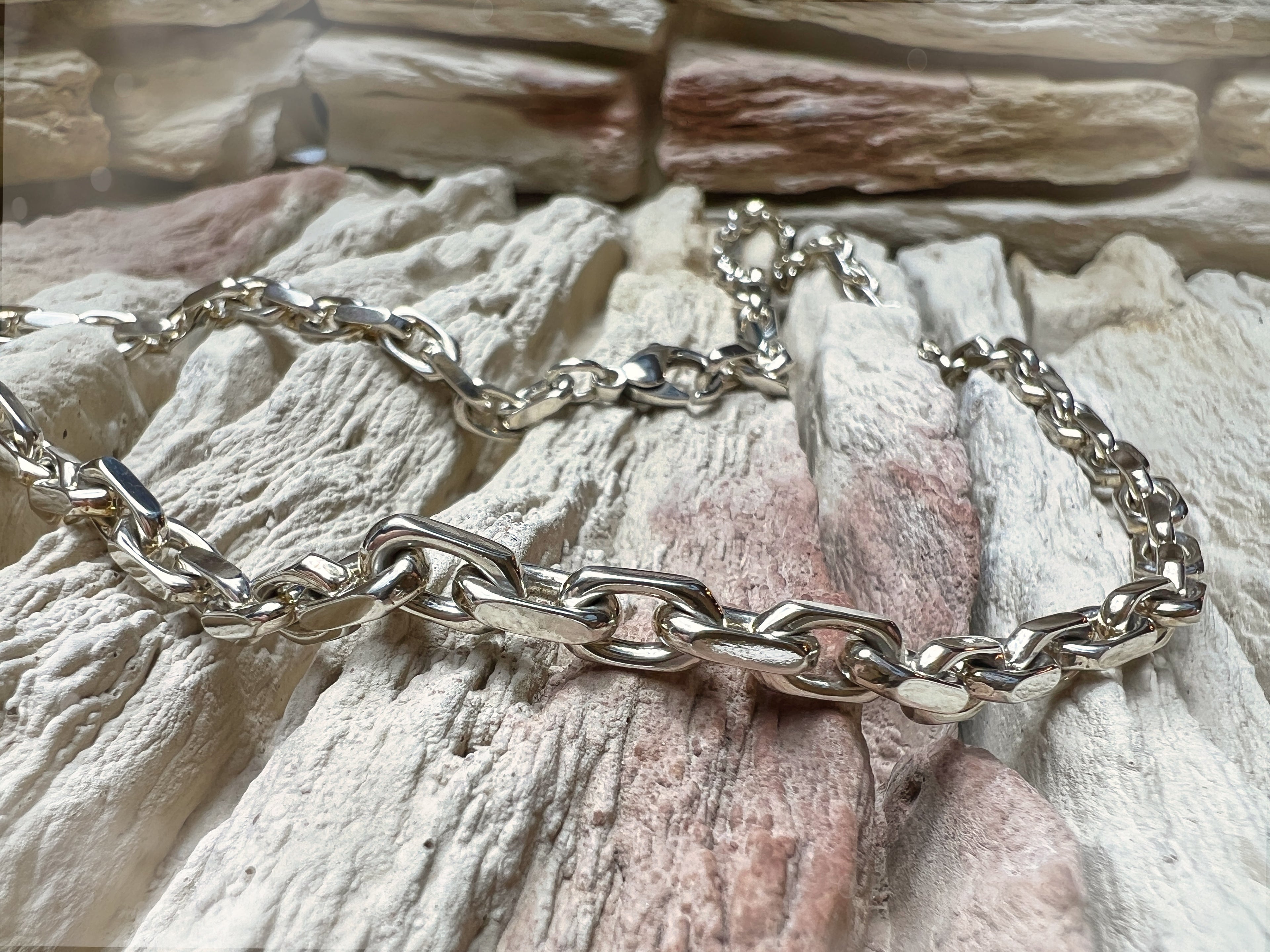 Massive Ankerkette aus 925er Sterling Silber – 60 cm | 5 mm / 60 Gramm