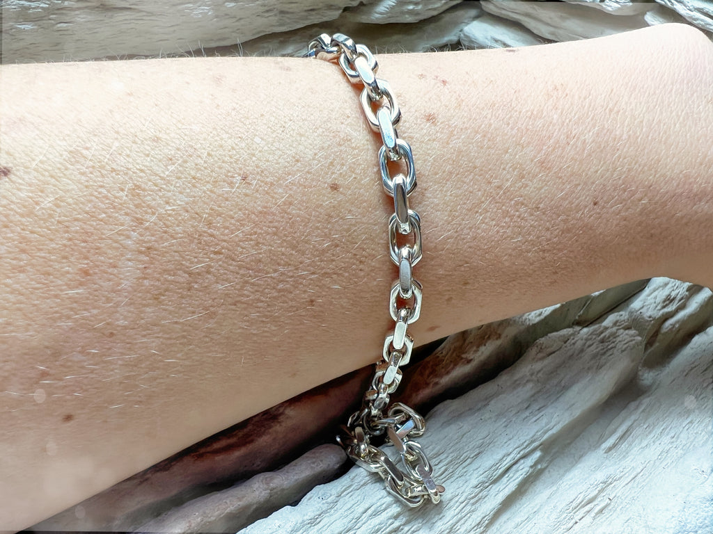 Massive Ankerkette aus 925er Sterling Silber – 60 cm | 5 mm / 60 Gramm