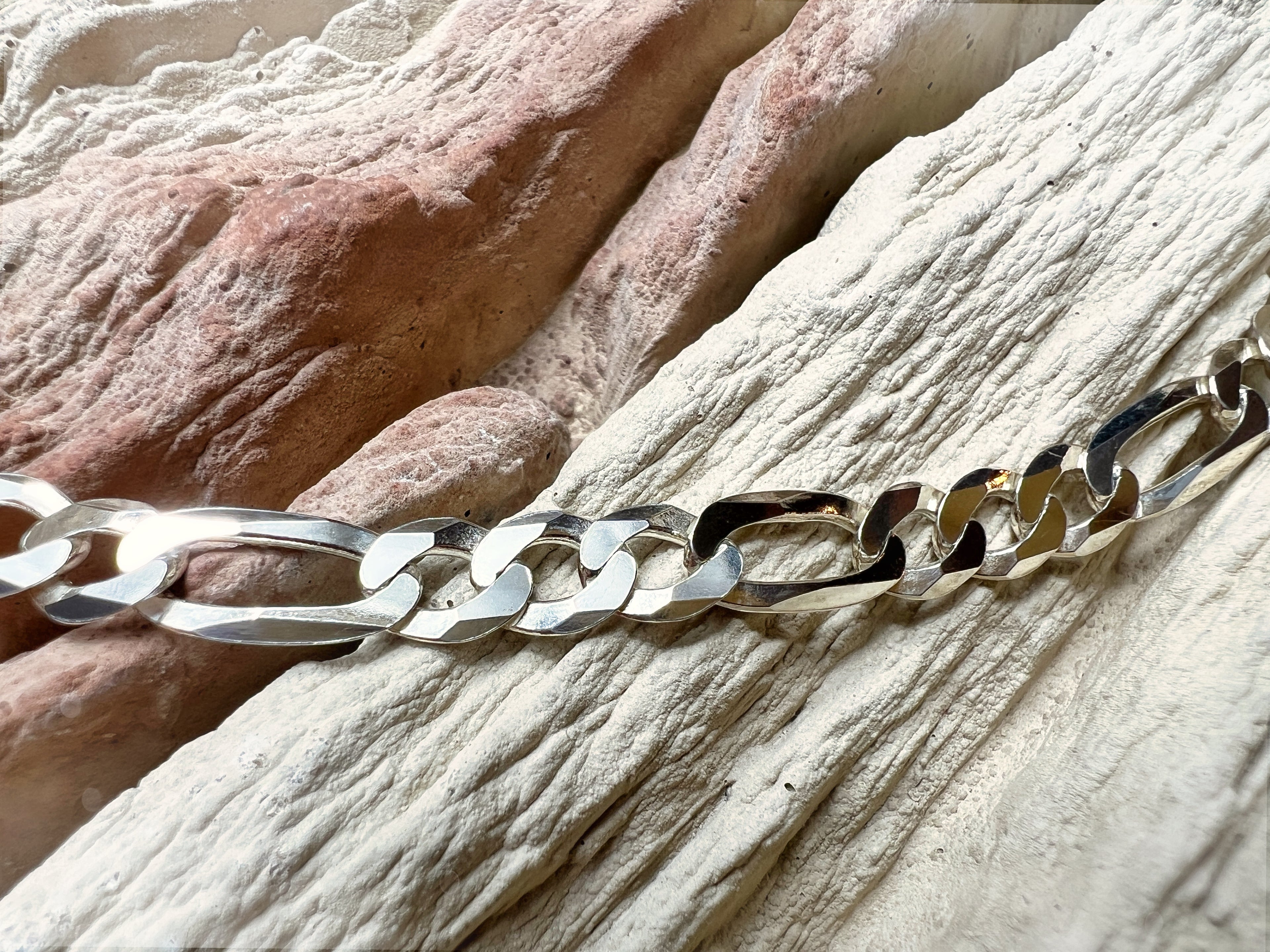 Massive Figarokette aus 925er Sterling Silber – 45-70 cm | 3-6 mm