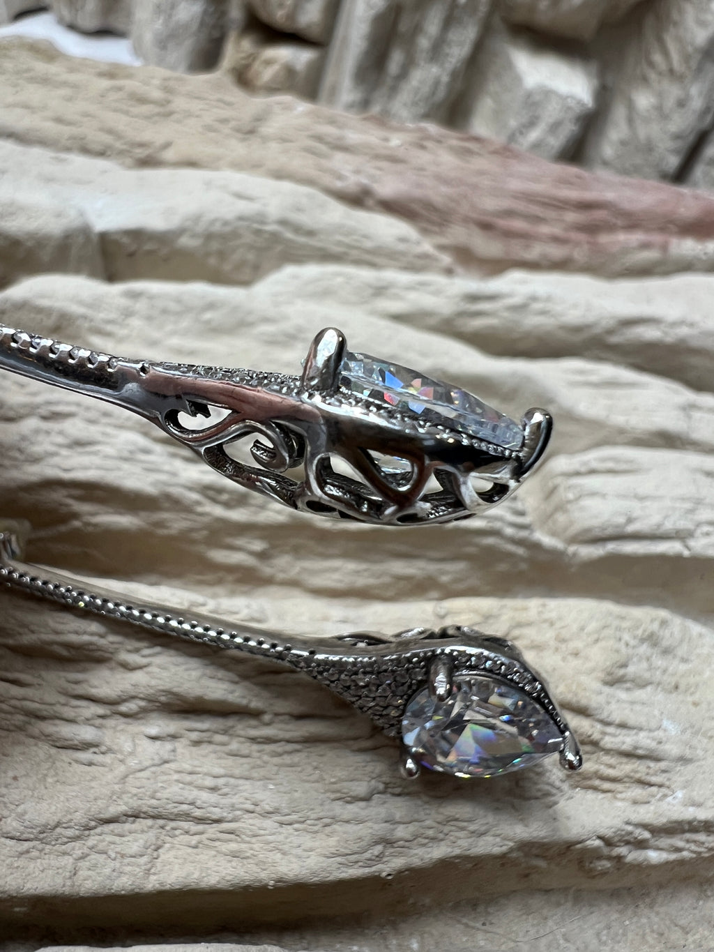 exklusive 925er Sterling Silber Ohrringe - Süßwasser Zuchtperle - UNIKAT