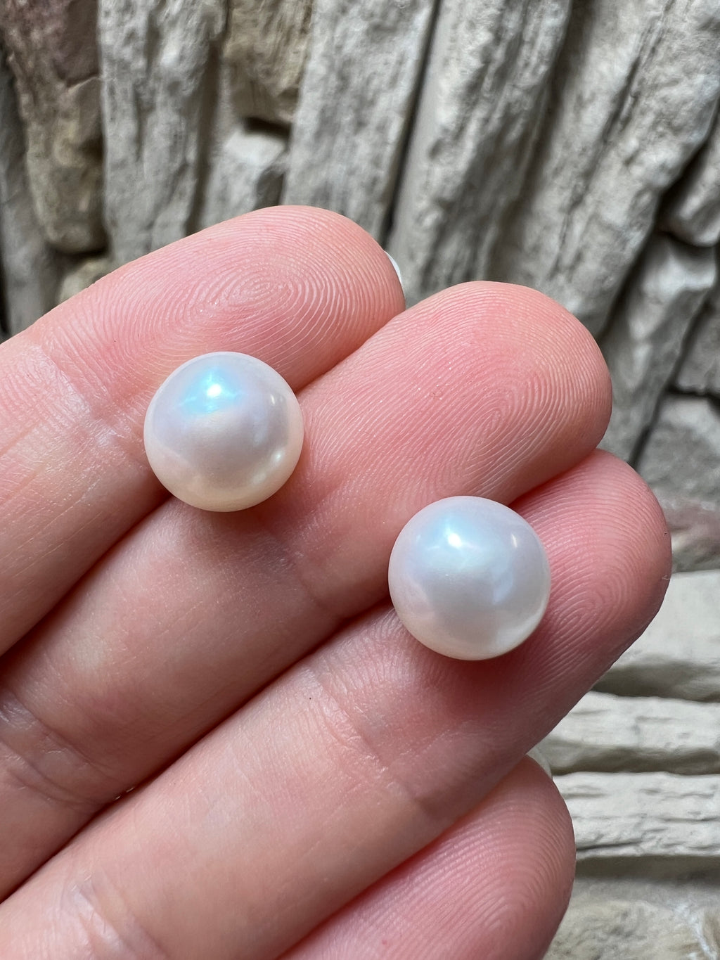 exklusive 925er Sterling Silber Ohrringe - Süßwasser Zuchtperle - UNIKAT