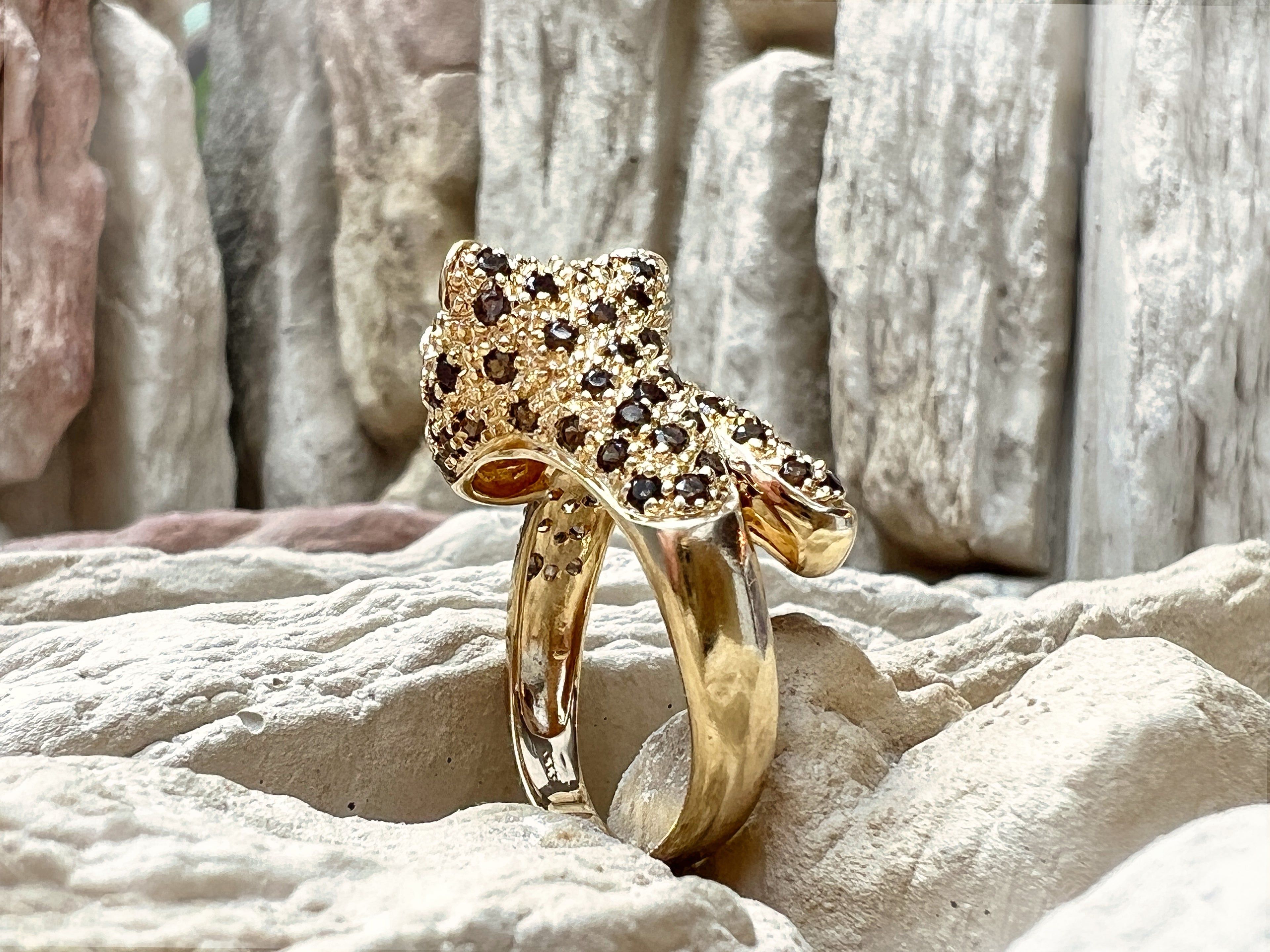 PANTHER-Ring – kraftvoll & luxuriös – Gold | Nr. 57-58 (17-18) | 6,1 Gramm