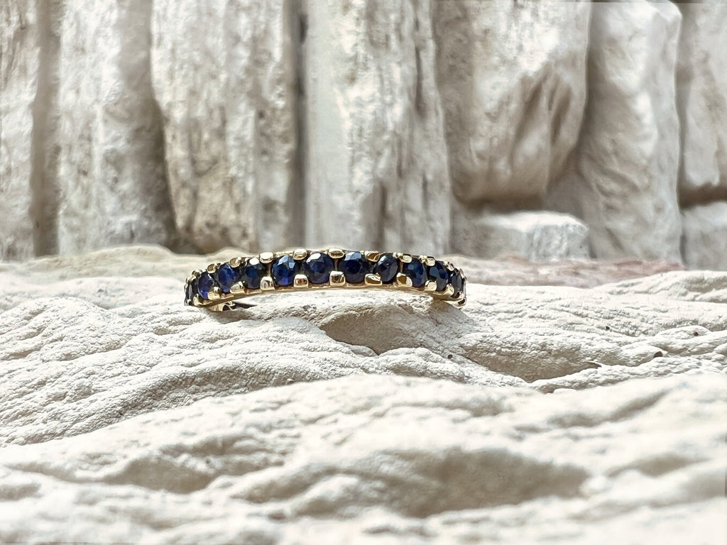 Memory-Ring aus 585er Gold mit funkelnden Saphiren – Nr. 59 (19)