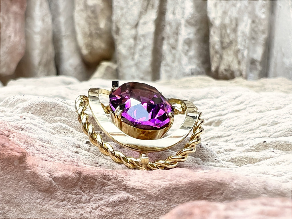VINTAGE/MODERN Amethyst-Anhänger aus 333er Gold - Amethyst – Kraft, Eleganz & innere Ruhe