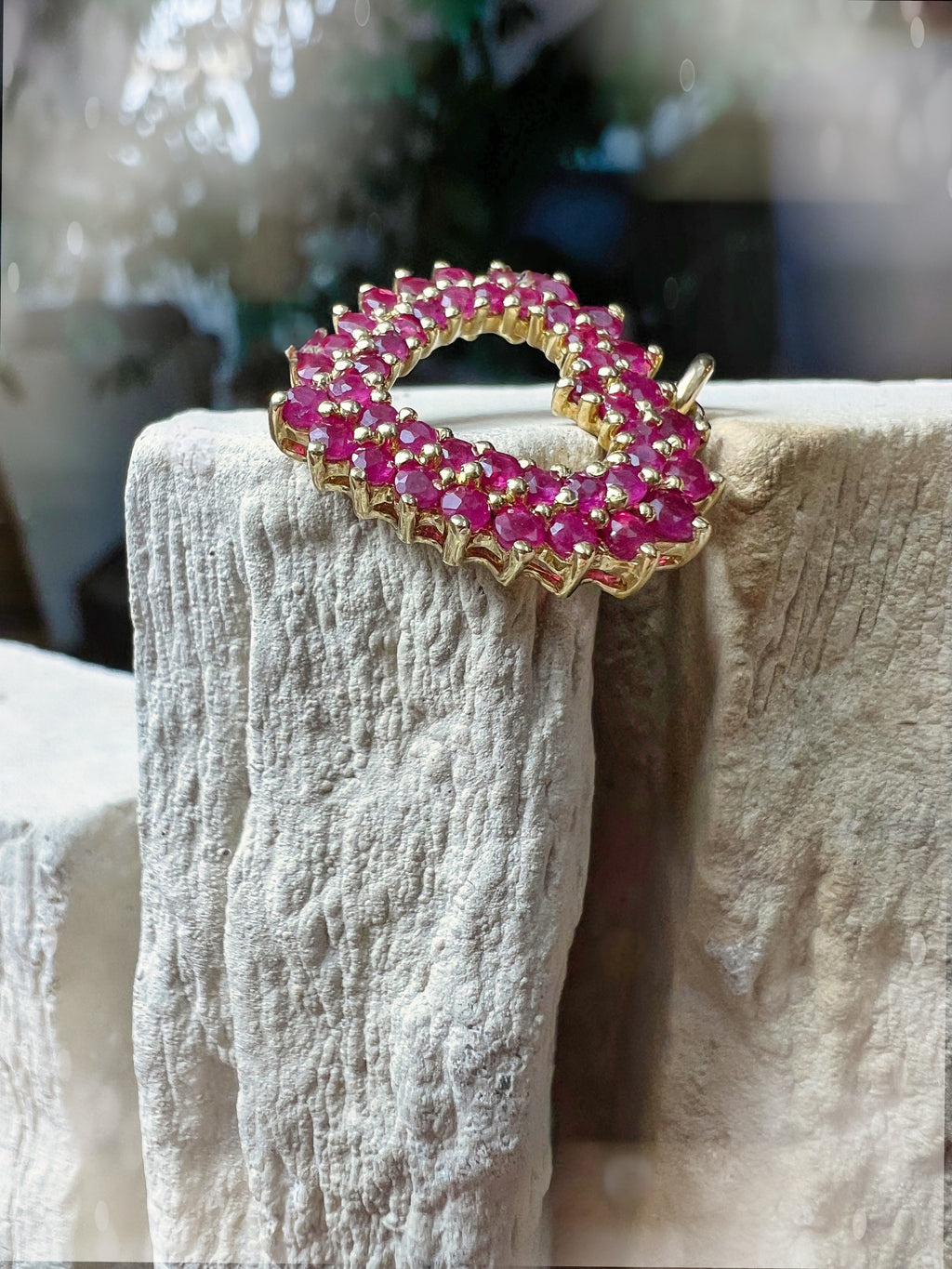 HERZ Anhänger  "Rubinlicht" – 750er Gold - Symbol der Liebe - UNIKAT