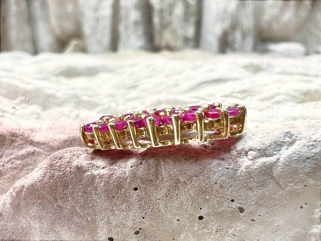 HERZ Anhänger  "Rubinlicht" – 750er Gold - Symbol der Liebe - UNIKAT