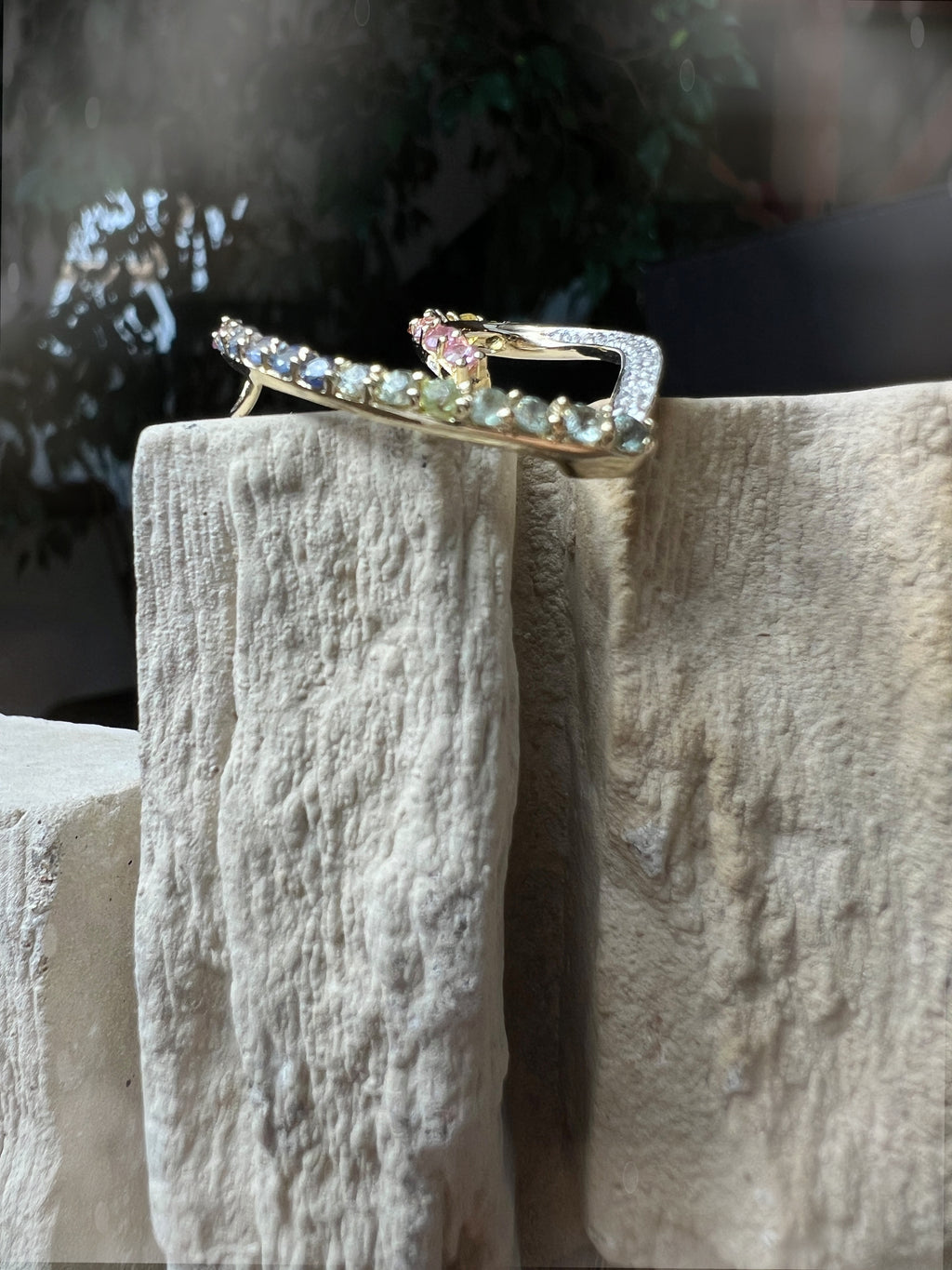 HERZ Anhänger aus 585er Gold - Diamanten & Edelsteine – Kraft, Eleganz, Liebe