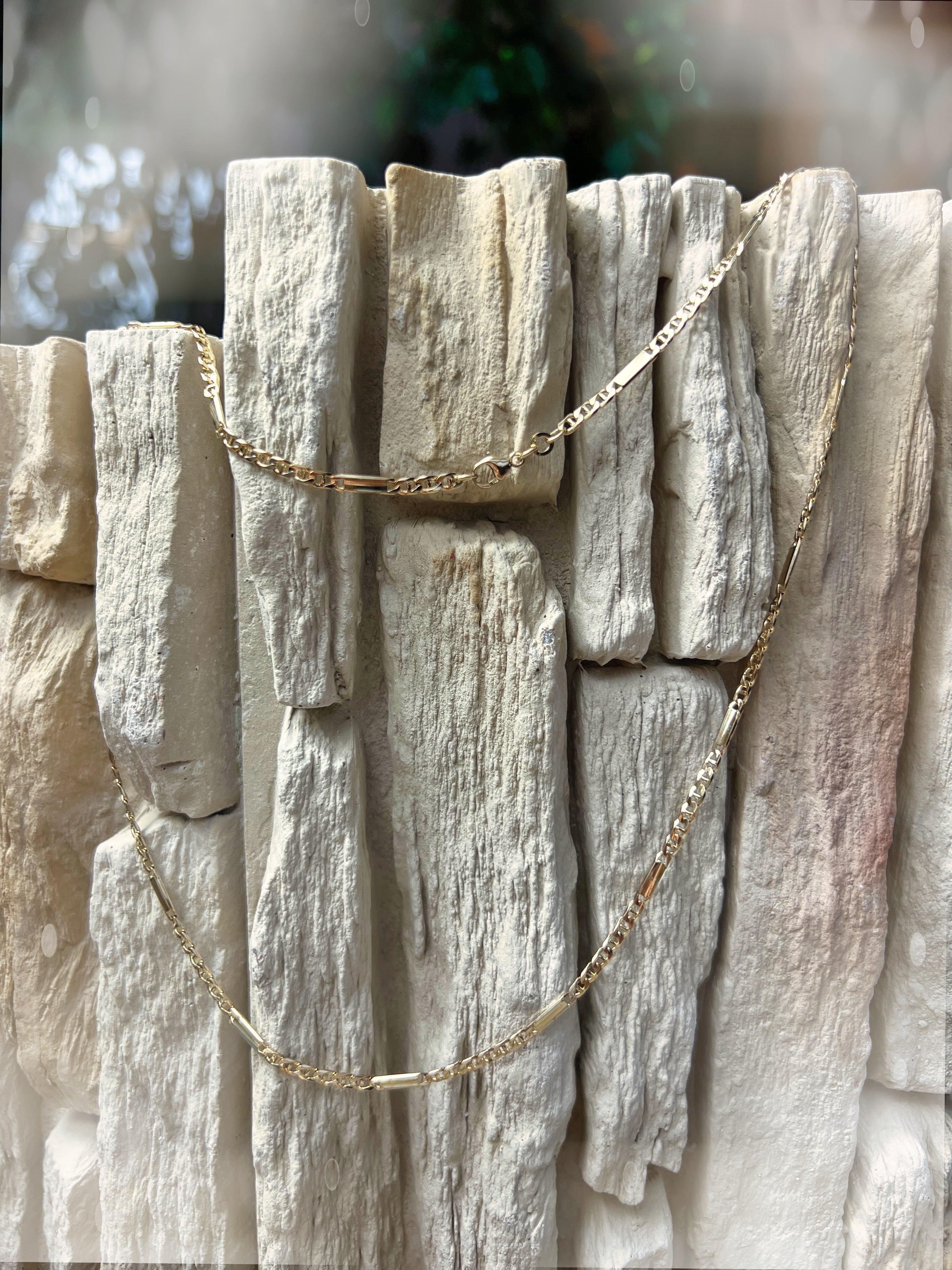 Halskette/Gliederkette aus 333er Gold - Länge: 53 cm - Breite: 3 mm - Gewicht: 8 Gramm