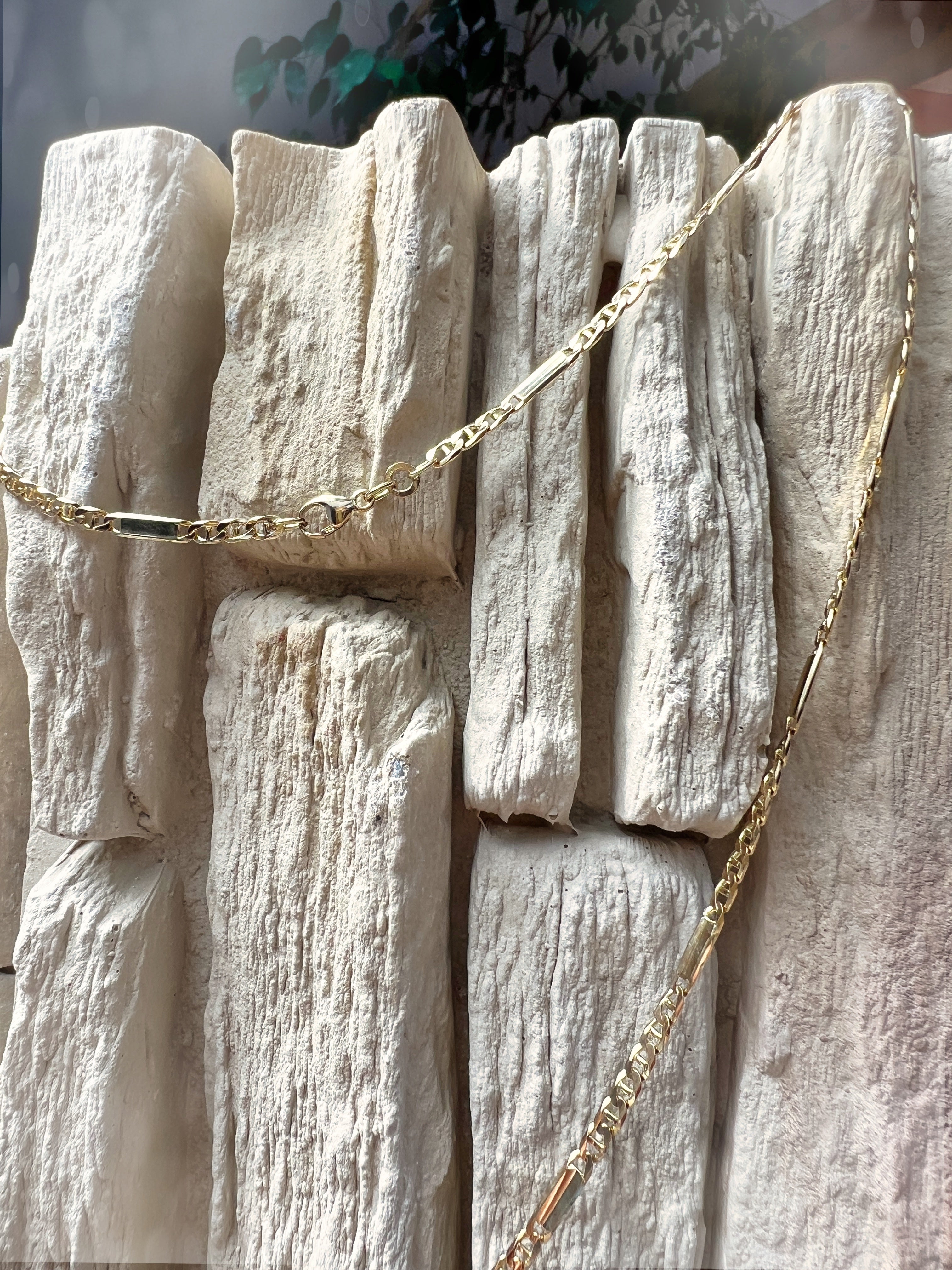 Halskette/Gliederkette aus 333er Gold - Länge: 53 cm - Breite: 3 mm - Gewicht: 8 Gramm