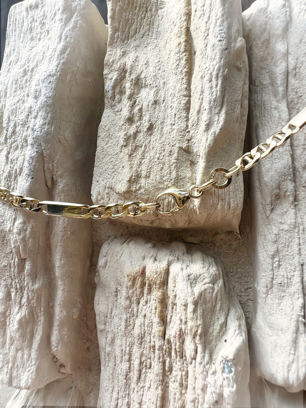 Halskette/Gliederkette aus 333er Gold - Länge: 53 cm - Breite: 3 mm - Gewicht: 8 Gramm