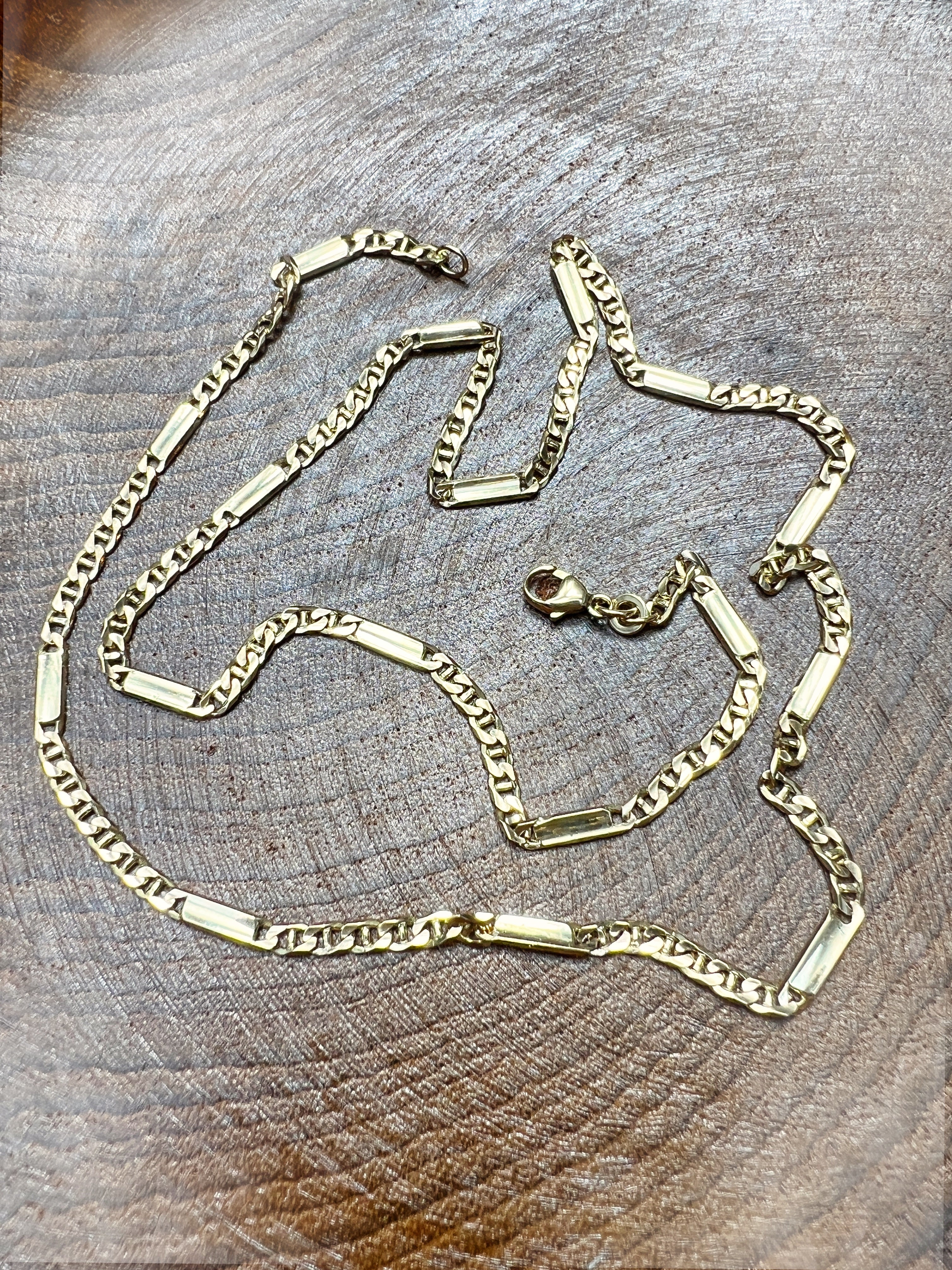 Halskette/Gliederkette aus 333er Gold - Länge: 53 cm - Breite: 3 mm - Gewicht: 8 Gramm