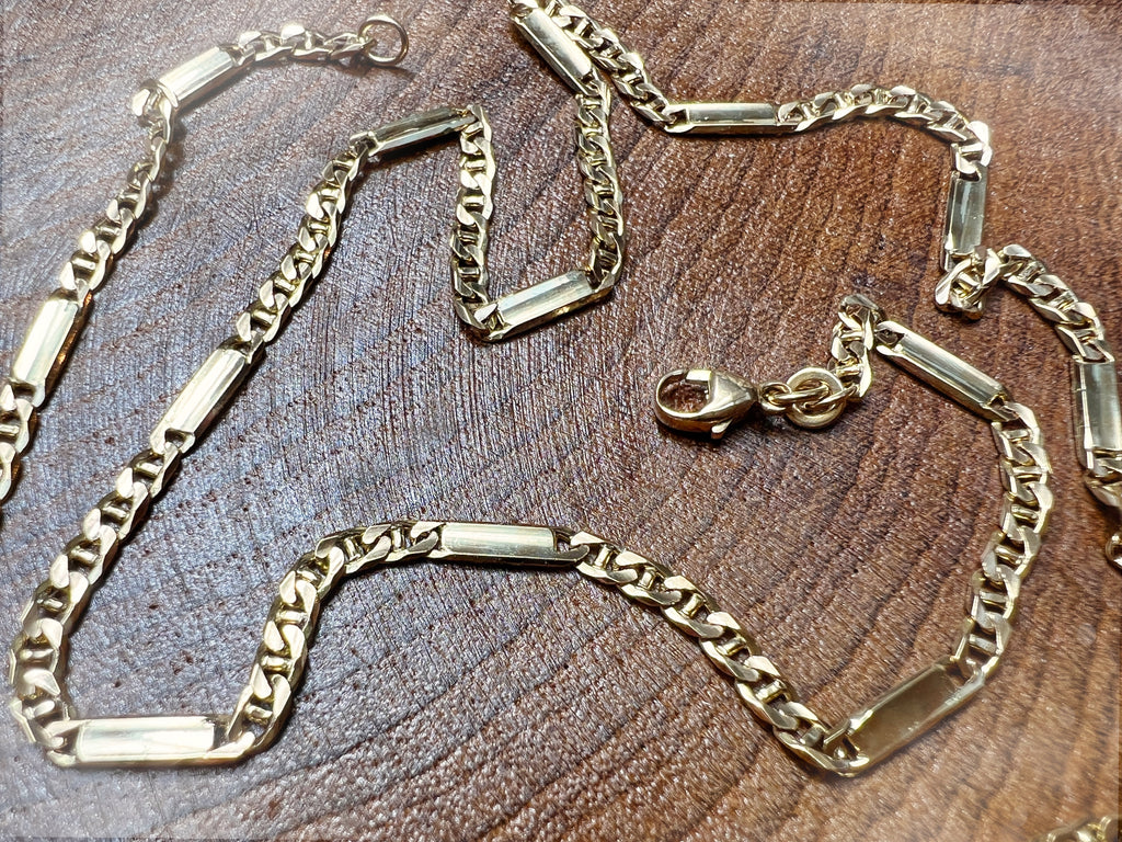 Halskette/Gliederkette aus 333er Gold - Länge: 53 cm - Breite: 3 mm - Gewicht: 8 Gramm