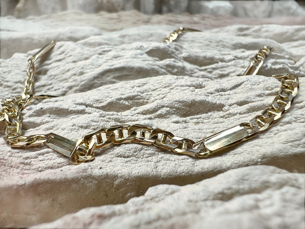 Halskette/Gliederkette aus 333er Gold - Länge: 53 cm - Breite: 3 mm - Gewicht: 8 Gramm