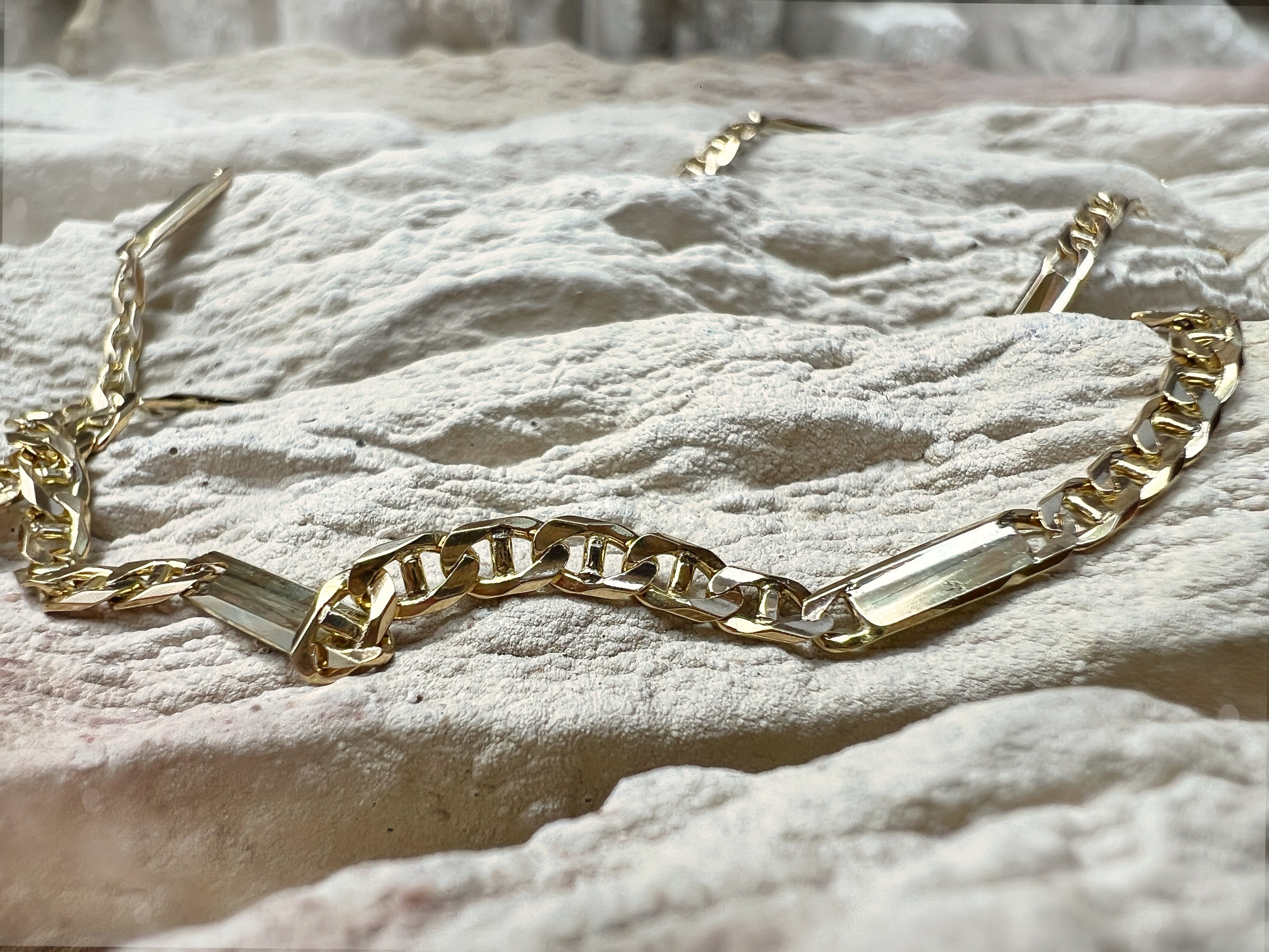 Halskette/Gliederkette aus 333er Gold - Länge: 53 cm - Breite: 3 mm - Gewicht: 8 Gramm