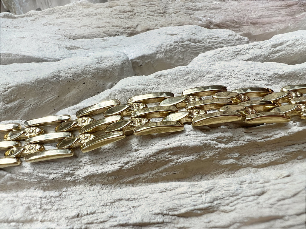 Massives 585er Goldarmband - Länge: 19 cm - Breite: 13 mm - Gewicht: 20,5 Gramm