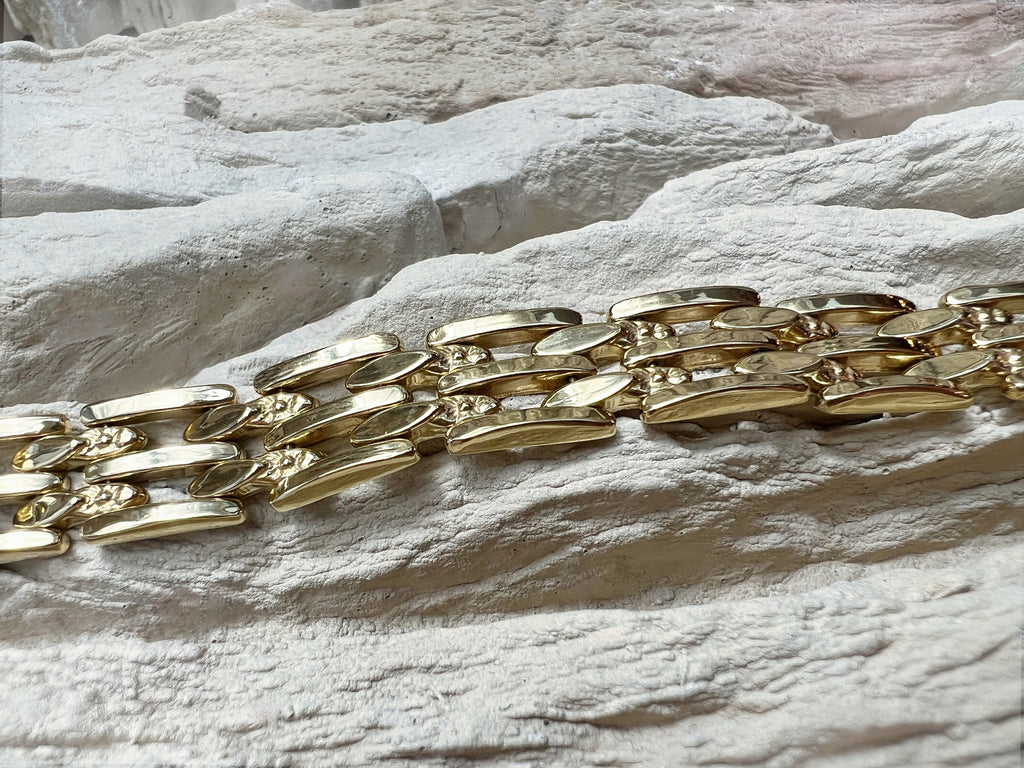 Massives 585er Goldarmband - Länge: 19 cm - Breite: 13 mm - Gewicht: 20,5 Gramm