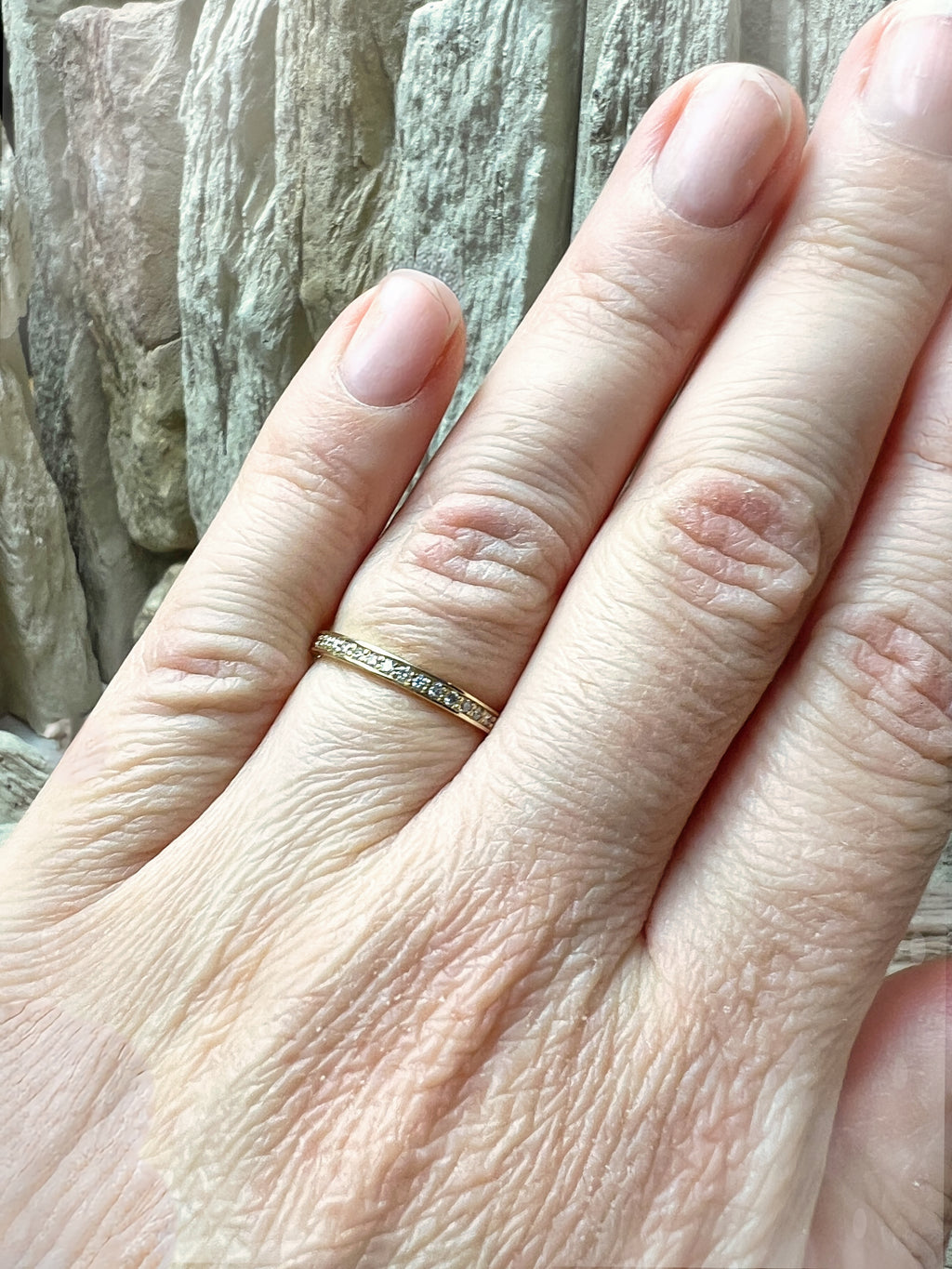 Memoire-Ring/Verlobungsring - 585er Gold - funkelnden Diamanten – Nr. 51 (11)