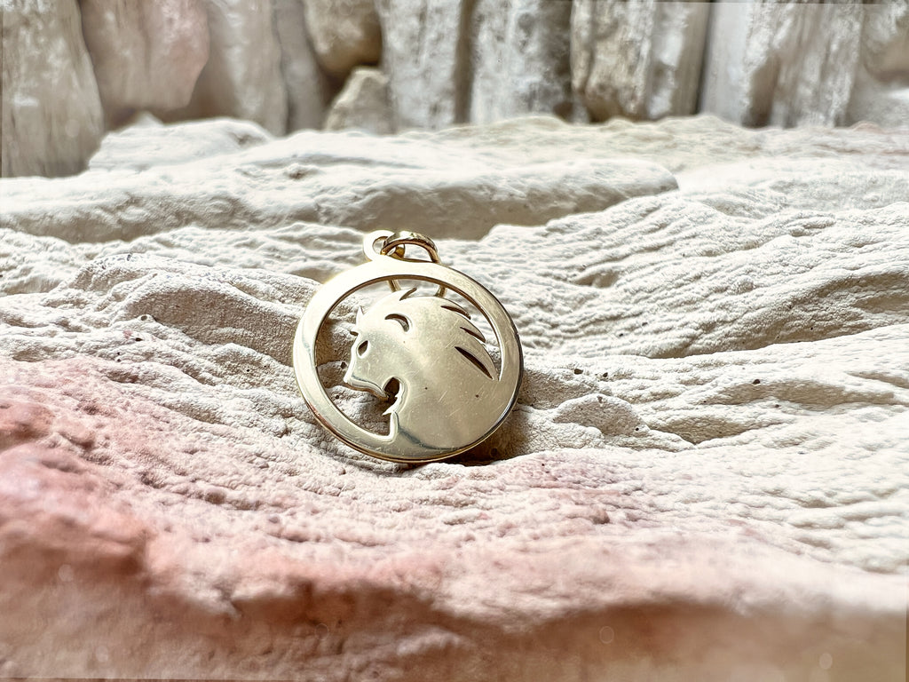 Sterzeichen-Anhänger "Löwe" - 585 Gold