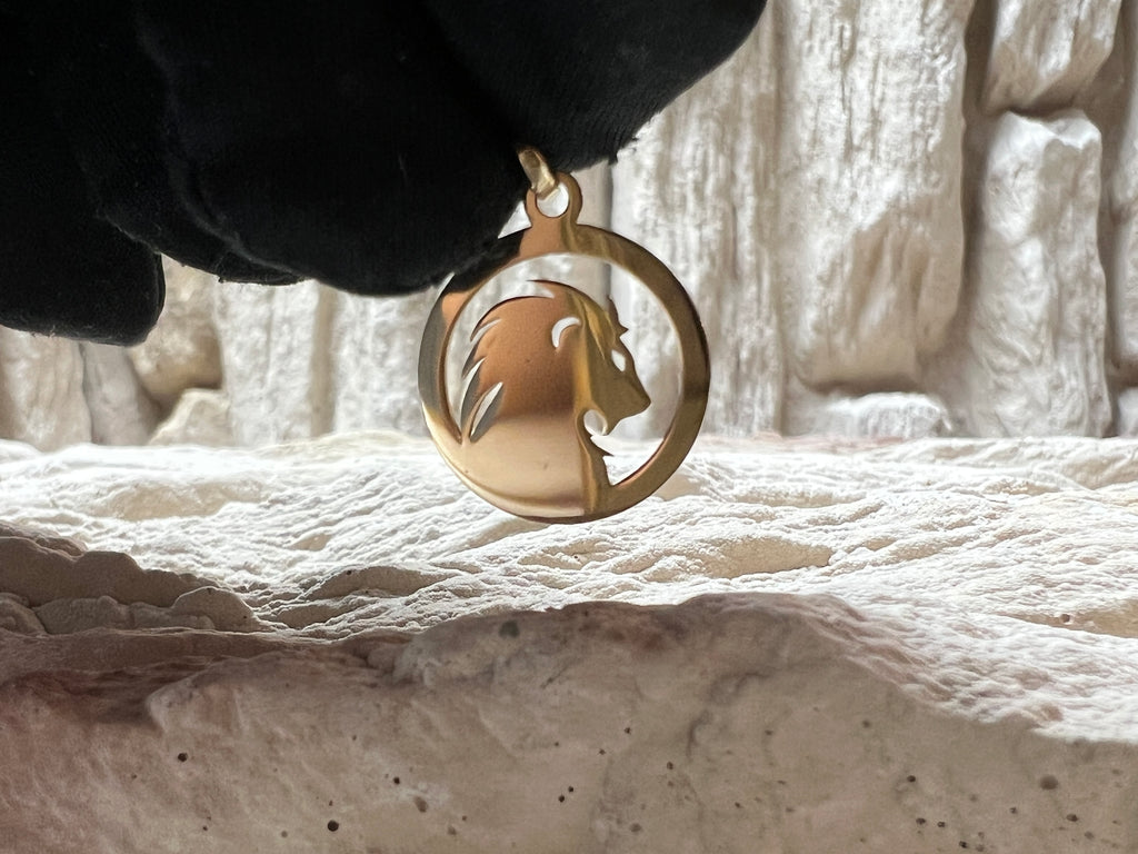 Sterzeichen-Anhänger "Löwe" - 585 Gold