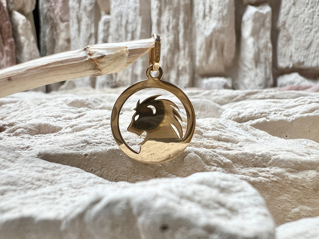 Sterzeichen-Anhänger "Löwe" - 585 Gold