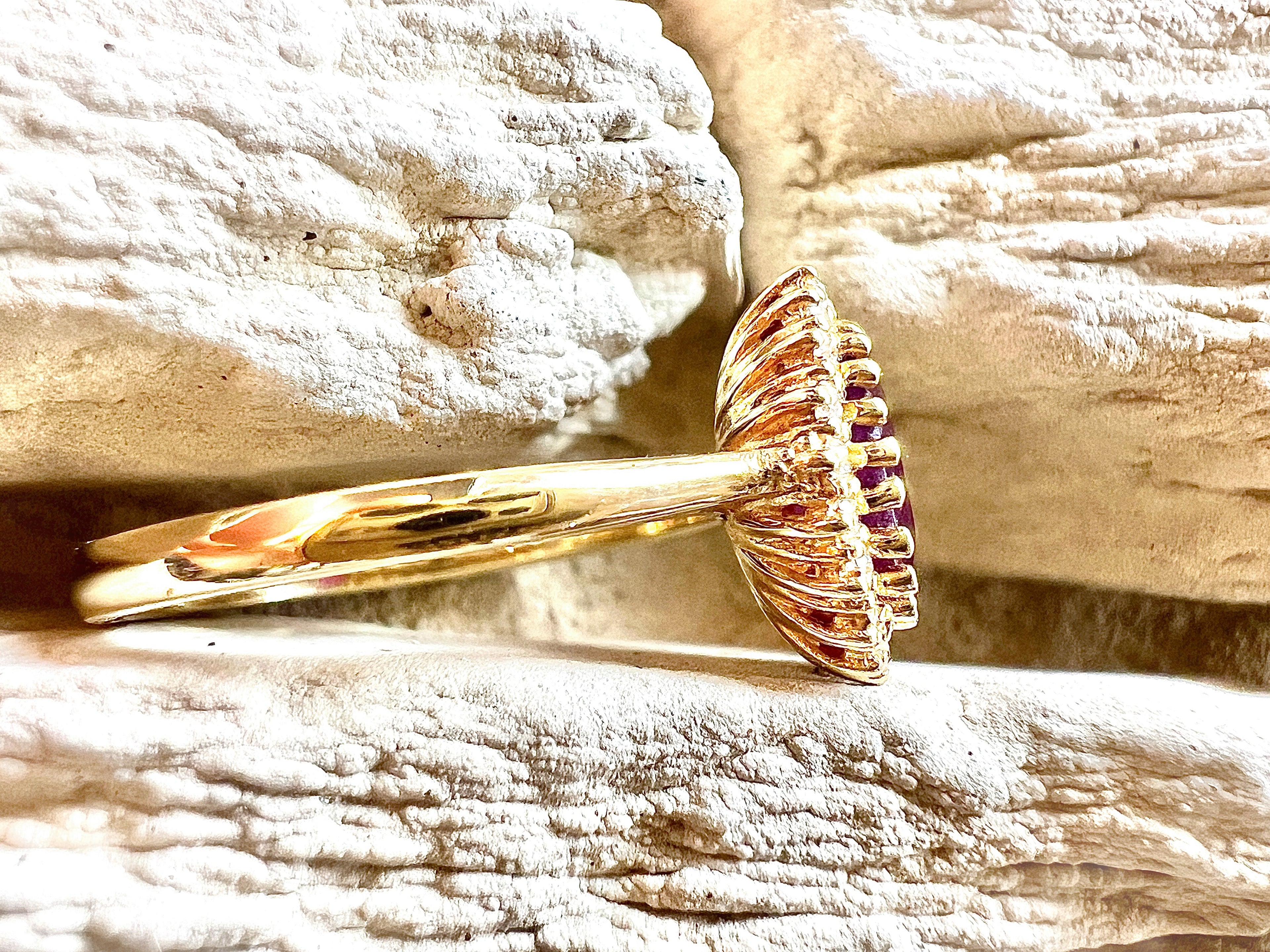 Luxus-Unikat Rubinring „Rubinfeuer“ – 585er Gelbgold mit Rubin & Diamanten