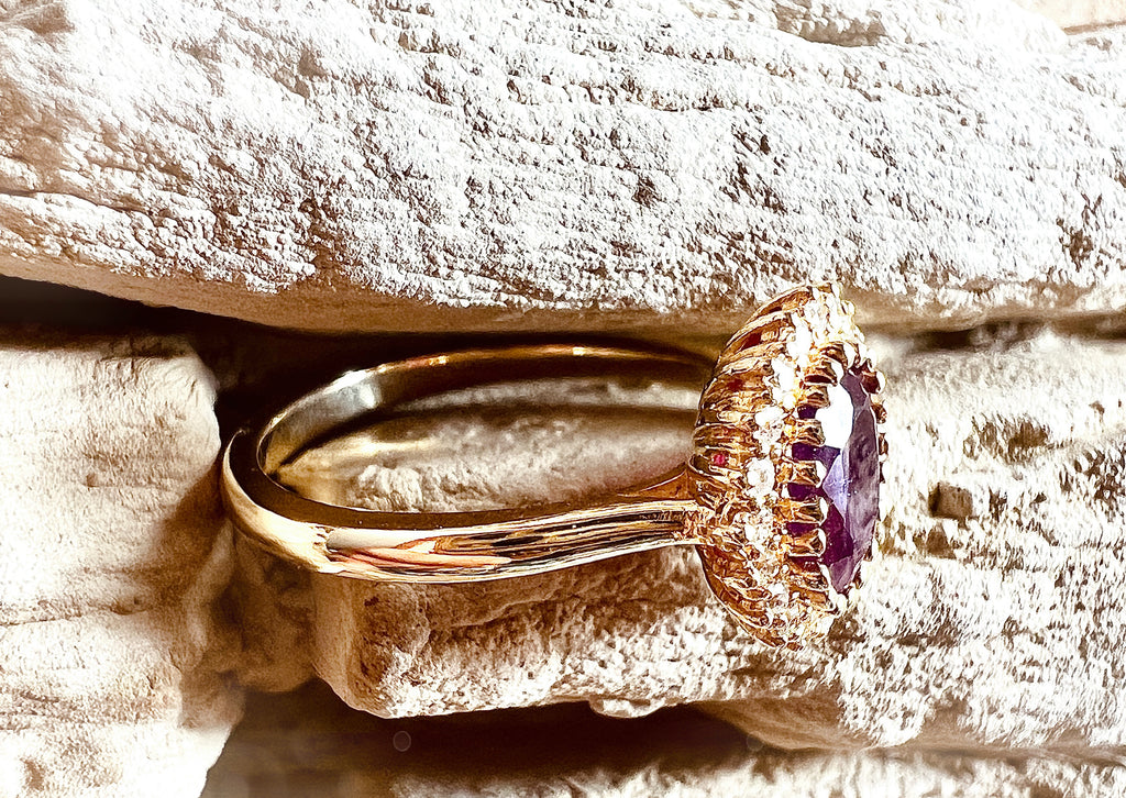 Luxus-Unikat Rubinring „Rubinfeuer“ – 585er Gelbgold mit Rubin & Diamanten