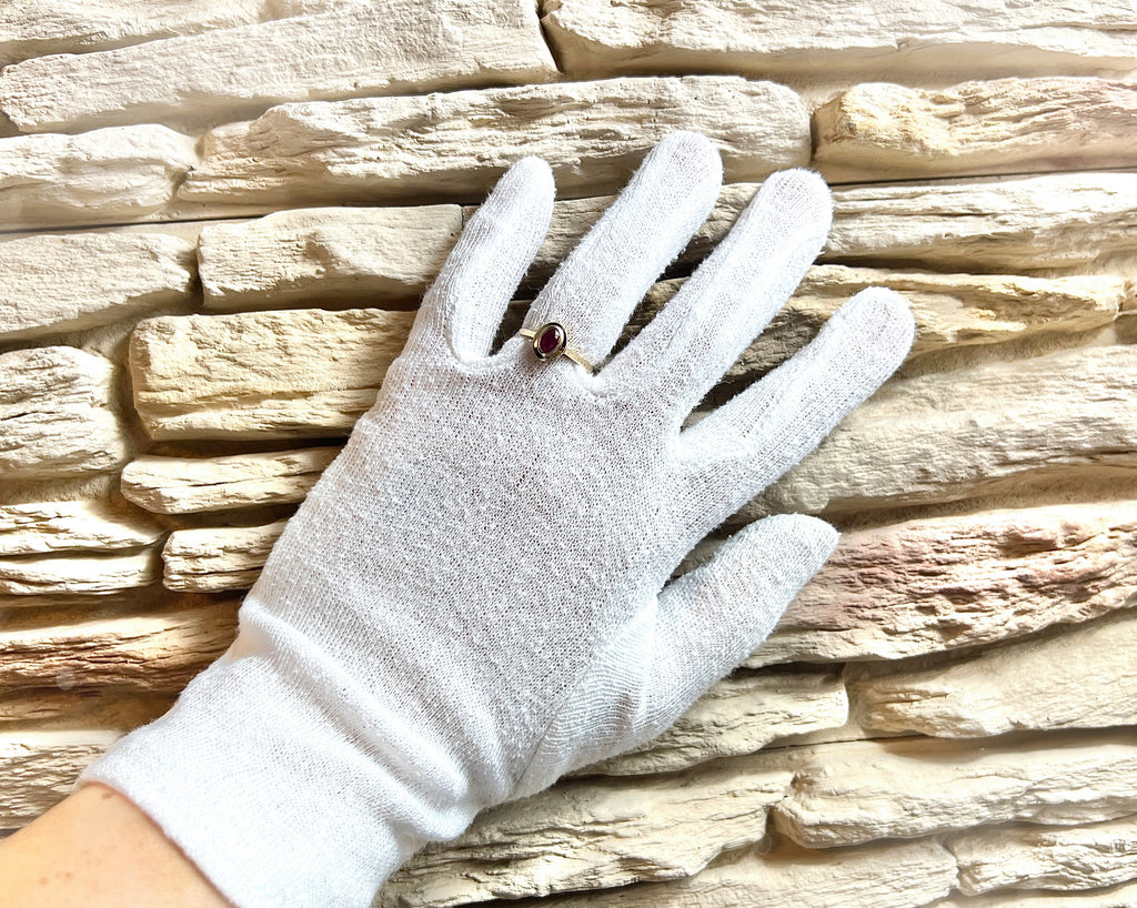 Luxus-Unikat Rubinring „Flower“ – 585er Gelbgold mit Rubin & Diamanten