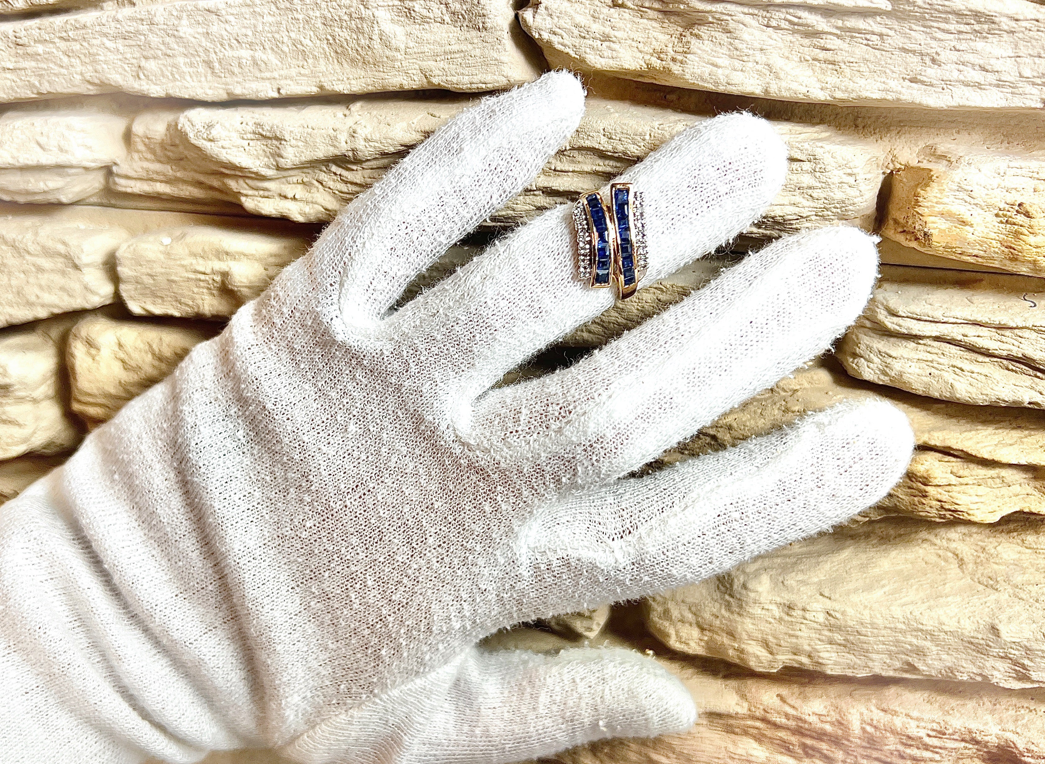 Luxus-Unikat Saphirring – 585er Gold mit Saphiren & Diamanten