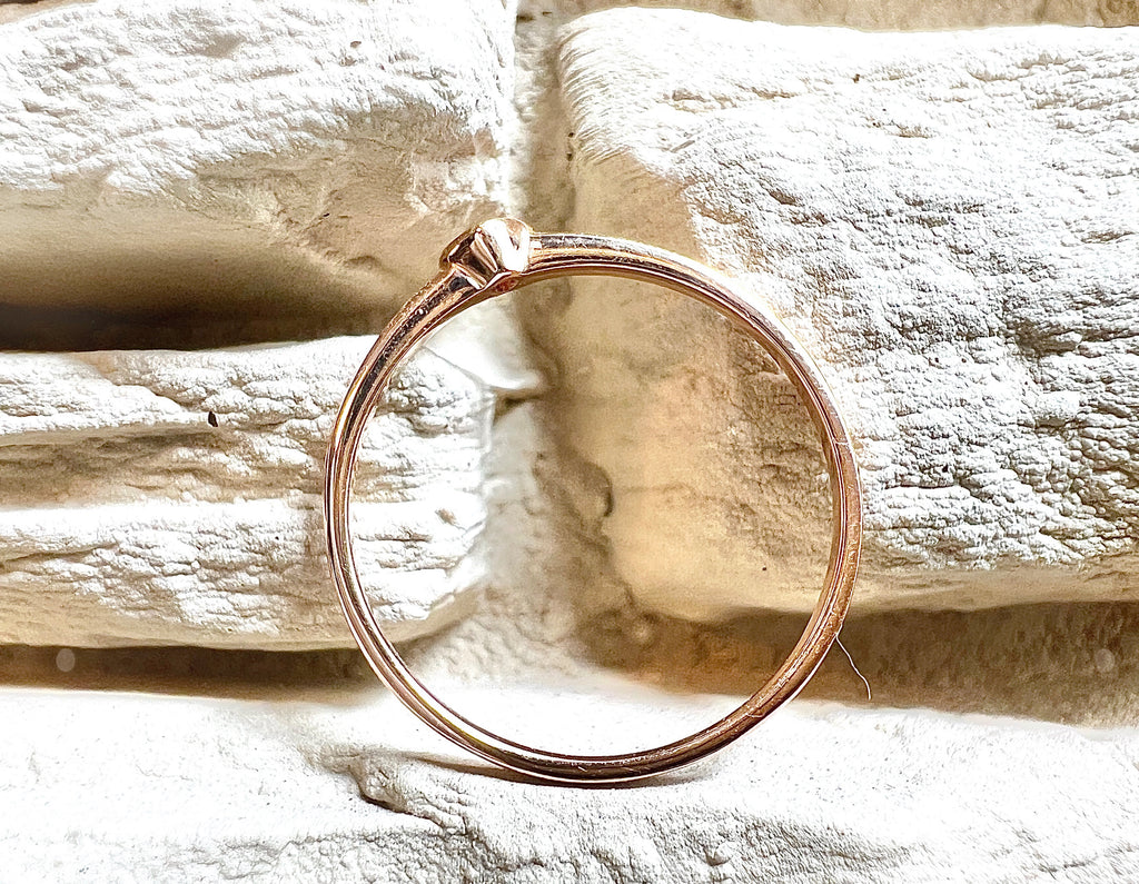 Luxus-Unikat Saphirring / Verlobungsring „Pure Heart“  – 585er Rotgold - Nr. 56 (16) - UNIKAT