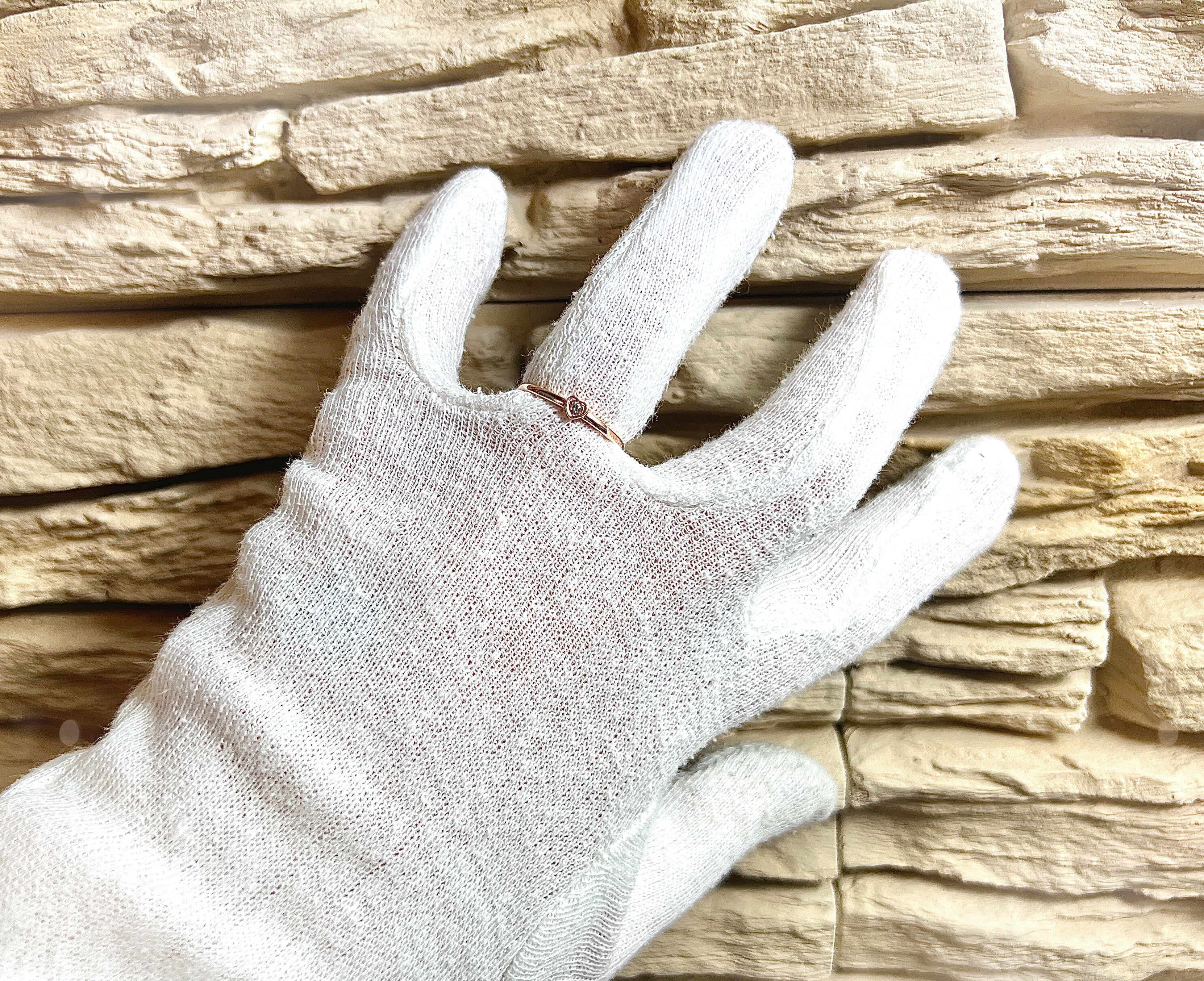 Luxus-Unikat Saphirring / Verlobungsring „Pure Heart“  – 585er Rotgold - Nr. 56 (16) - UNIKAT