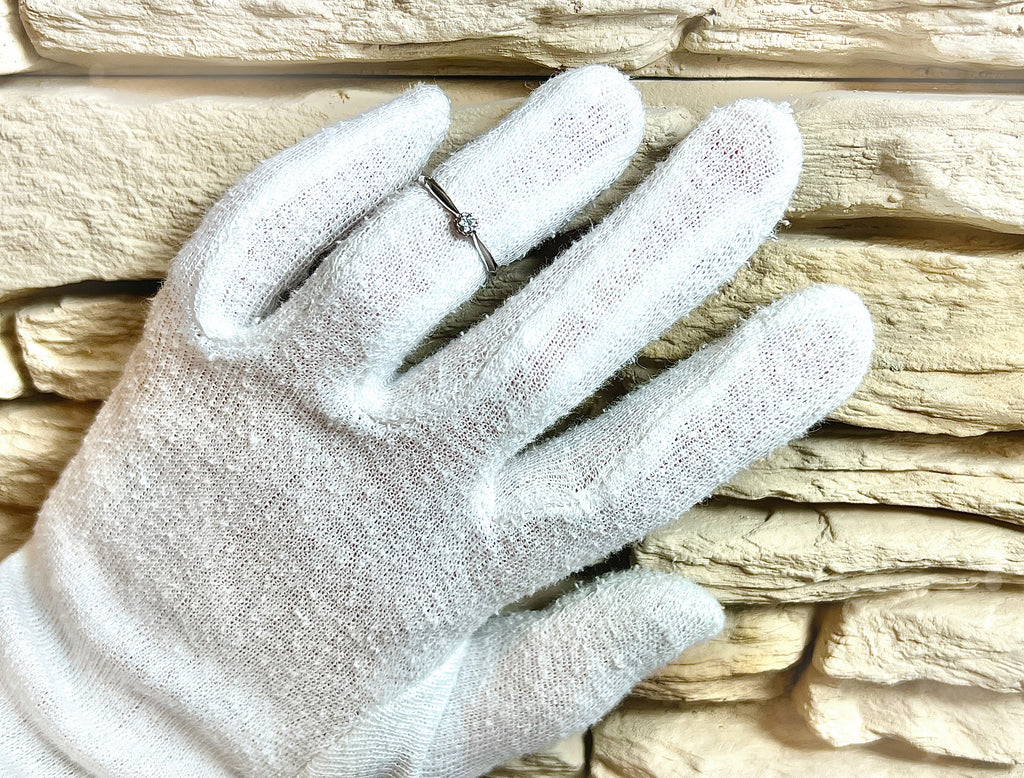 Luxus-Unikat Saphirring / Verlobungsring „Silent Light“  – 585er Weißgold - Nr. 54 (14) - UNIKAT