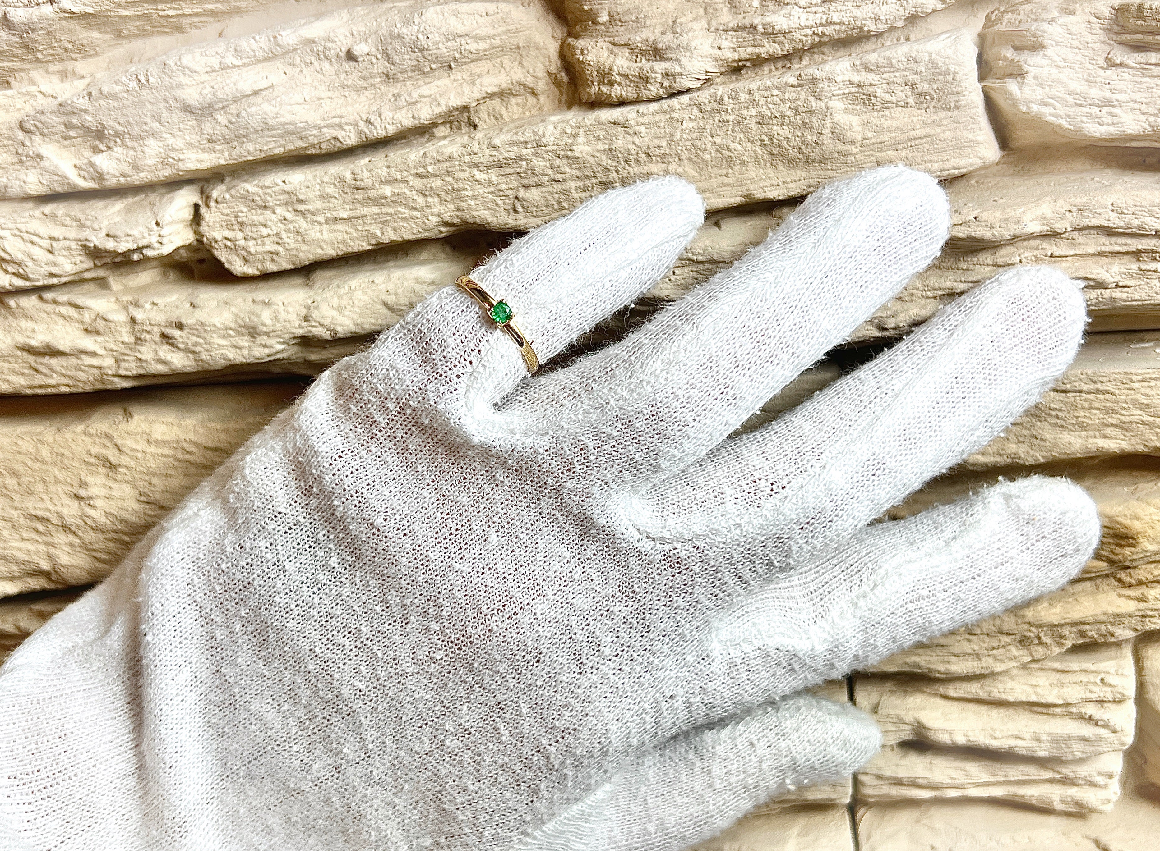 Luxus-Unikat Smaragdring / Verlobungsring „Emerald Soul“  – 585er Gold - Nr. 50 (10) - UNIKAT